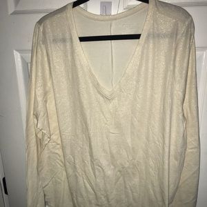 Ivory and gold glitter long sleeve shirt- 22/24